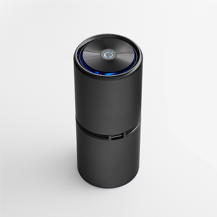 Easycare Factory Direct Sales Aluminum Alloy Car Air Purifier USB Negative Ion Car Air Purifier
