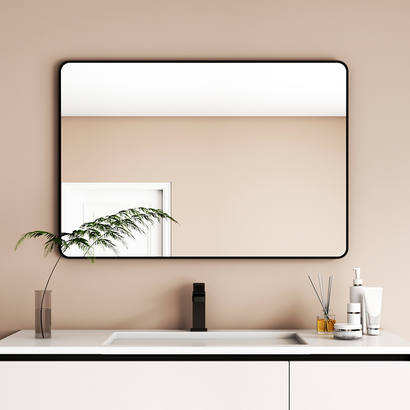 Долгосрочное предложение, стеклянное зеркало для ванной, косметическое, алюминиевое без рамы