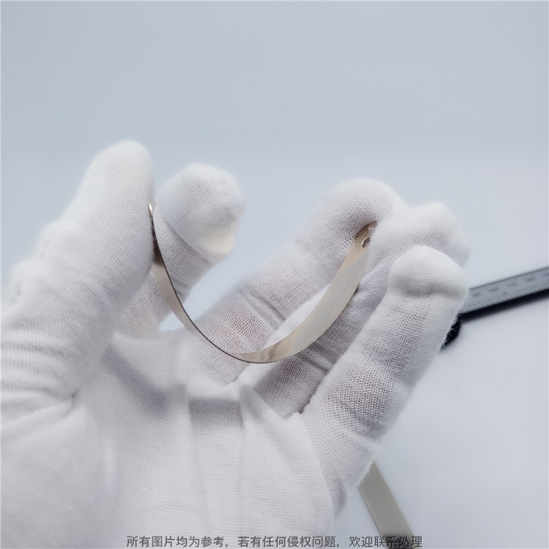 Long Golden Decorative Edge with Two Holes for Cap Nails for Shoe Heel Hardware Fasteners, Bendable Metal Edge