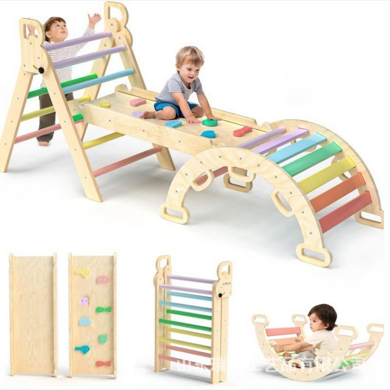 Спот Деревянный Indoor Детский climbing frame Для малышей Физическая тренировка Игрушка Складная Игрушка для climbing