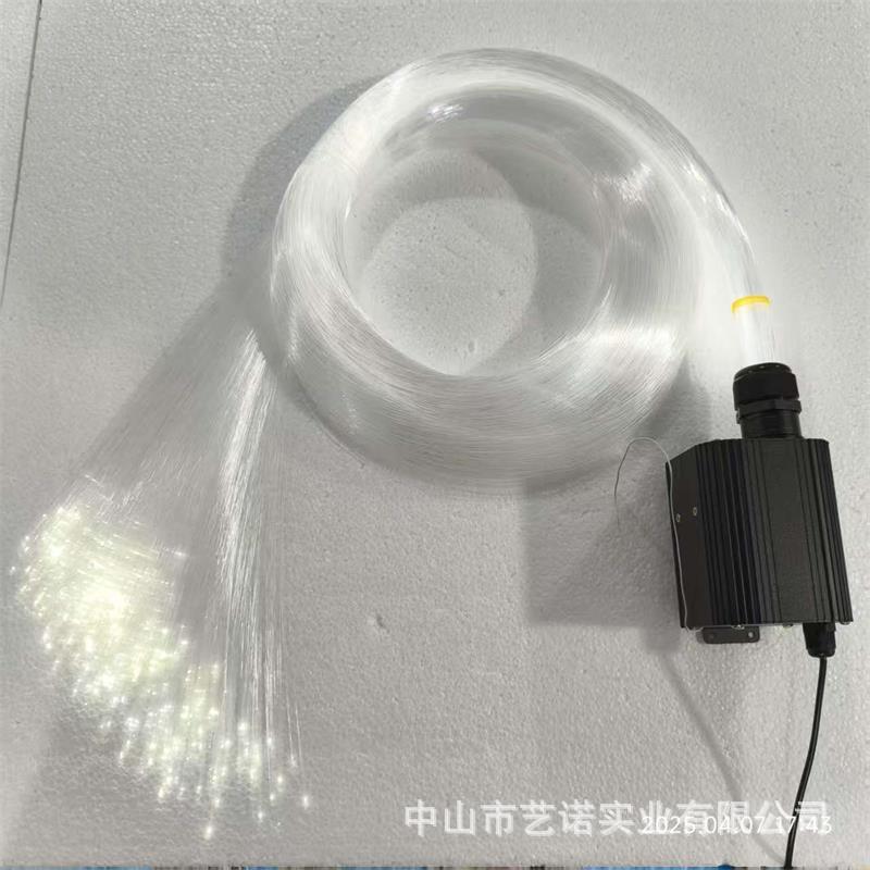 20W Starry Sky Ceiling Set Breathing Flashing Fiber Optic Machine 0.75mm 600 Fiber Optic Small Package Rgbw Starry Sky Light