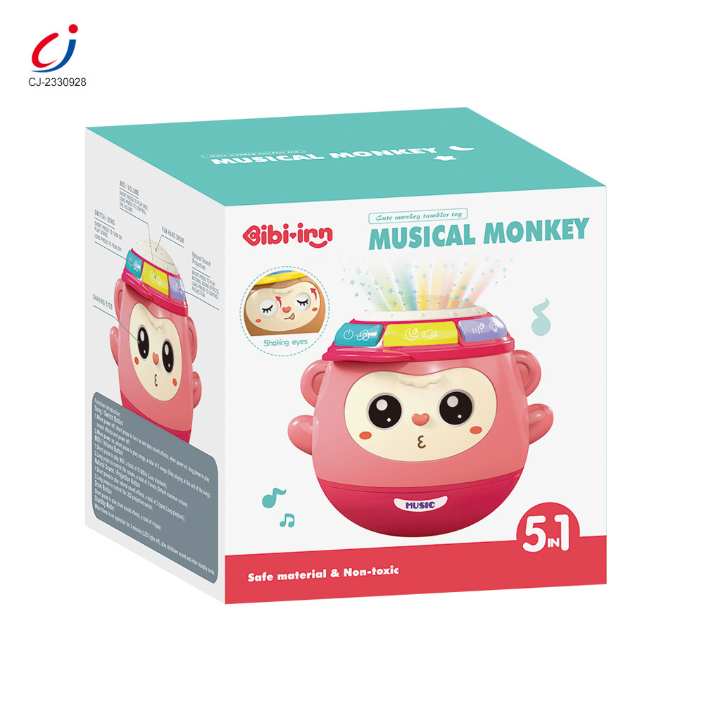 Cross-Border Children's Hand Drum Hexahedral Educational Toy Drum Baby Early Education 6-Month-Old Baby Manufacturer Wholesale