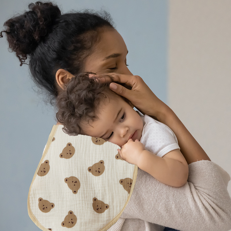 Class A baby burp towel six-layer gauze baby bib newborn cotton shoulder pad anti-spitting saliva towel
