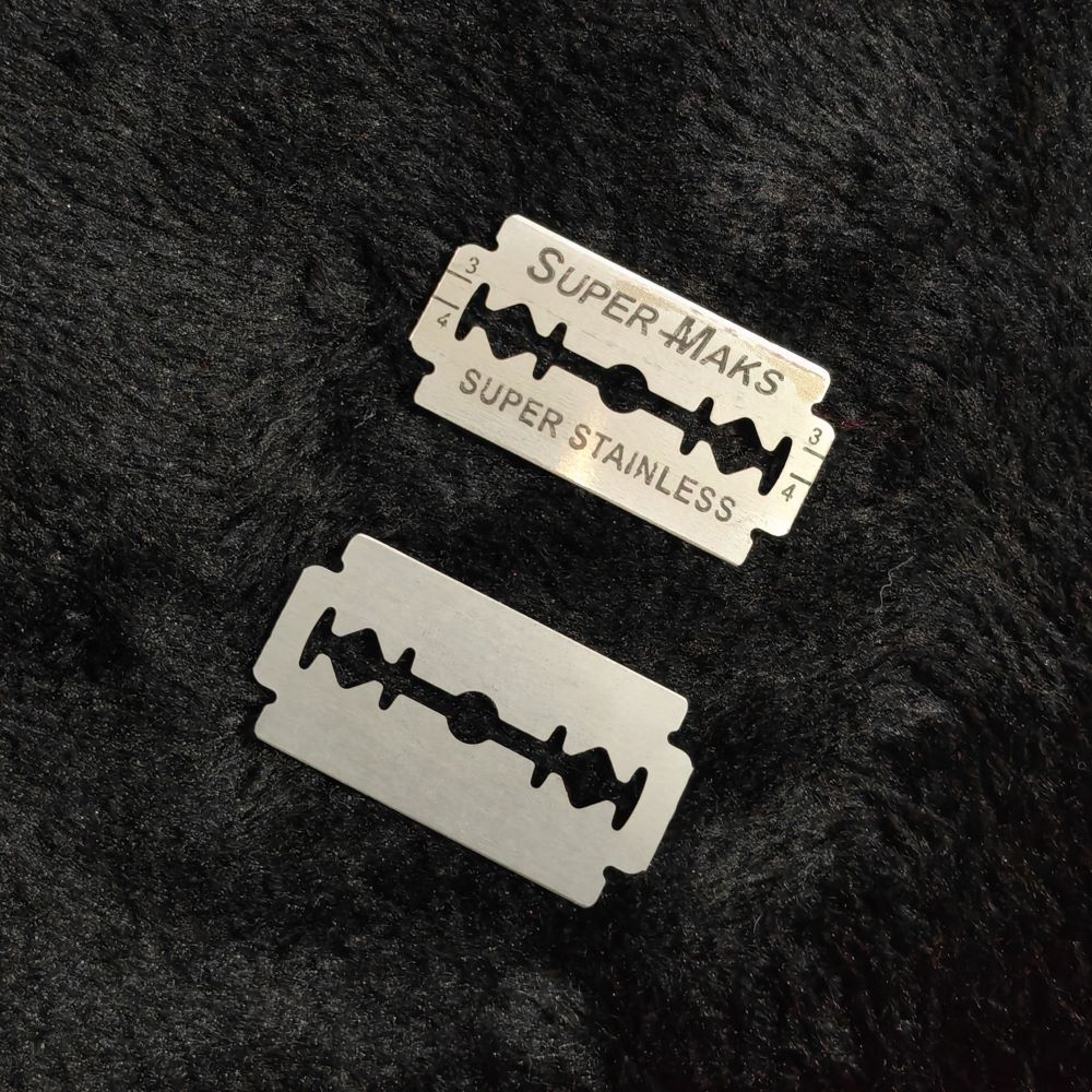Bulk vintage shave universal razor blade stainless steel and carbon steel double-edged double-sided replacement blade wholesale