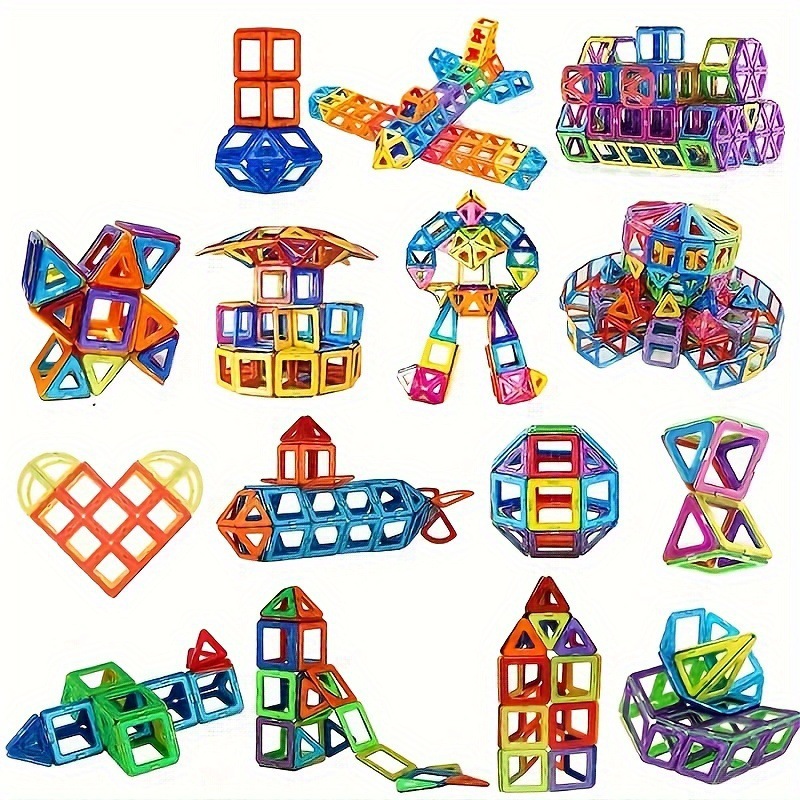 2026 New Cross-Border Dropshipping 48/96 Magnetic Tiles 48/96 Magnetic Tiles 3D Diamond Magnet