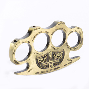 Tiger Four Finger Evil Spirit Knuckles Zinc Alloy Thickened Self-Defense Ring Legal Self-Defense Fighting Iron Fist Buckle Ring