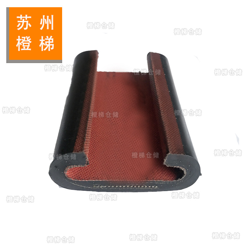Mall Escalator Black Indoor Rubber Handrail with Sidewalk Escalator Handrail with Blue Color Rubber