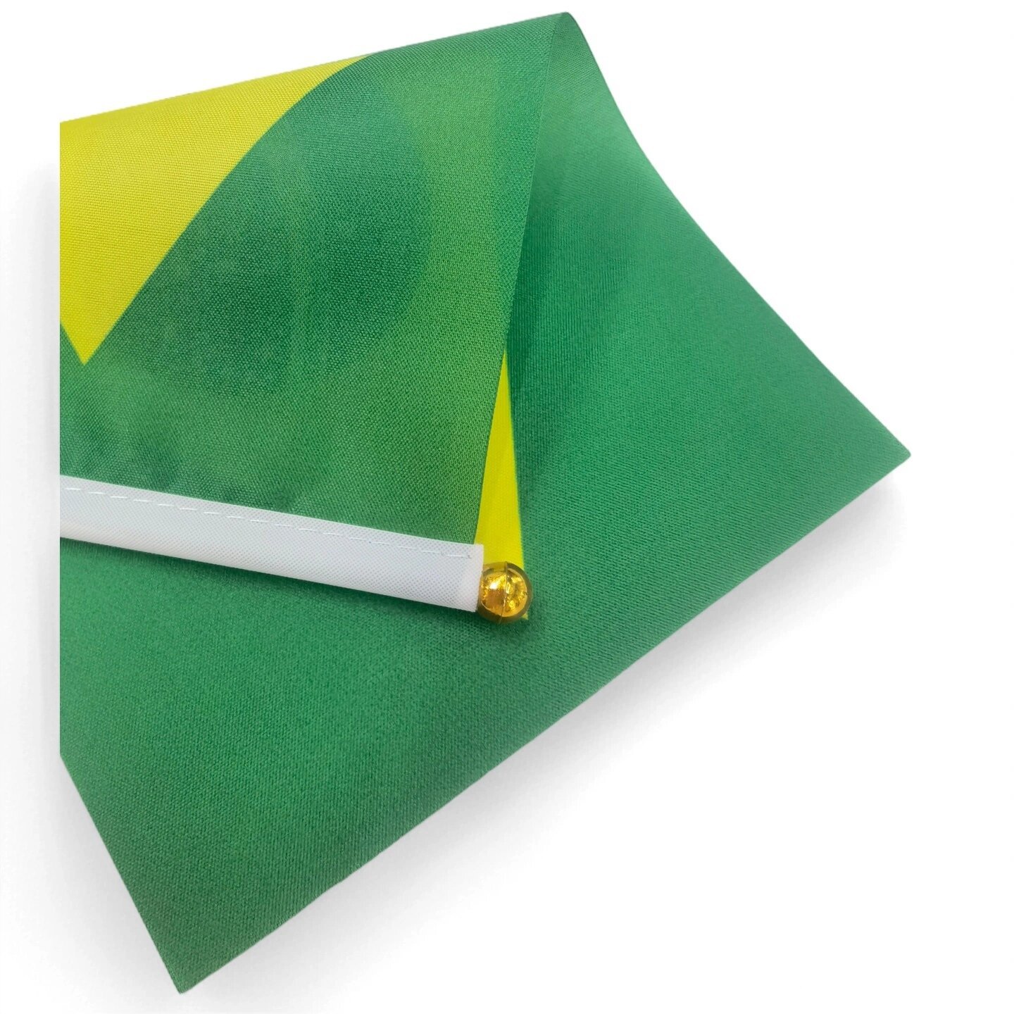 14*21cm Brazil Hand Waving Flag with 30cm Plastic Pole No.8 Polyester Flag