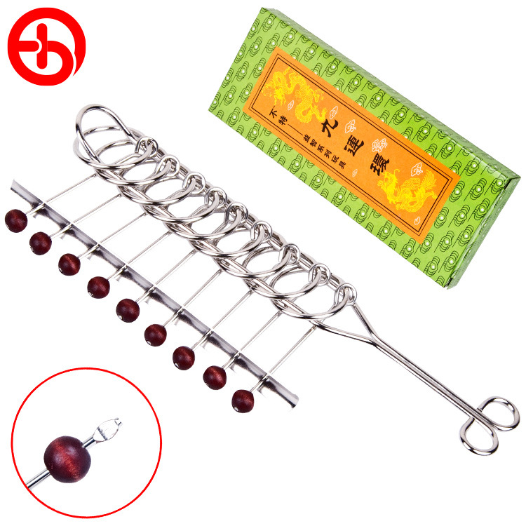 Intelligence buckle 8-piece set ABCD metal puzzle nine series release buckle wholesale intelligence buckle 8-piece set