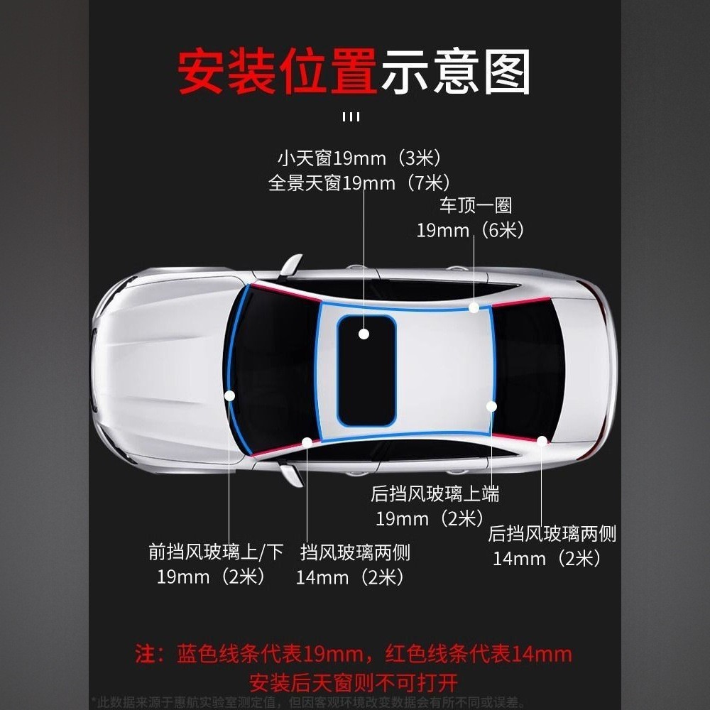 Car Windshield Weather Strip Sunroof Seal Rubber Weather Stripping Trim Truck Roof Sunroof Front Rear