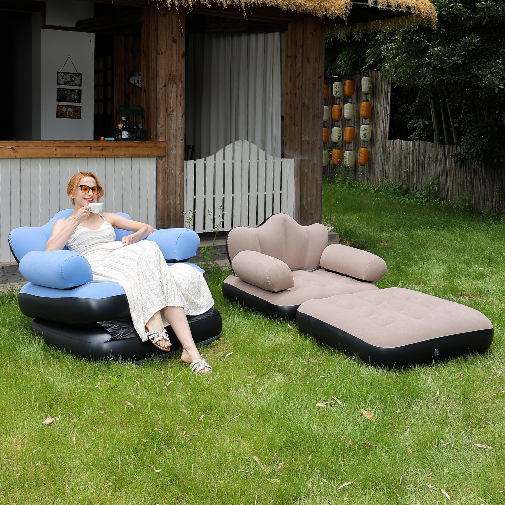 Automatic Inflatable Sofa Bed Outdoor Portable Folding Inflatable Bed Sofa Camping Tent for Lazy People Home Air Bed