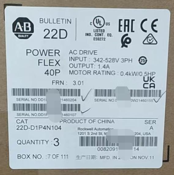 Новый оригинальный инвертор AB 22DD1P4N104 (нереальная цена) серия 22D-D1P4N104 PF40P