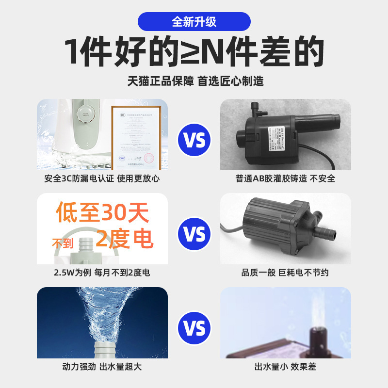 Fish Tank Water Pump, Bottom Suction Pump, Silent Submersible Pump, Fish Pond Suction Pump, Household Filter Circulation Pump