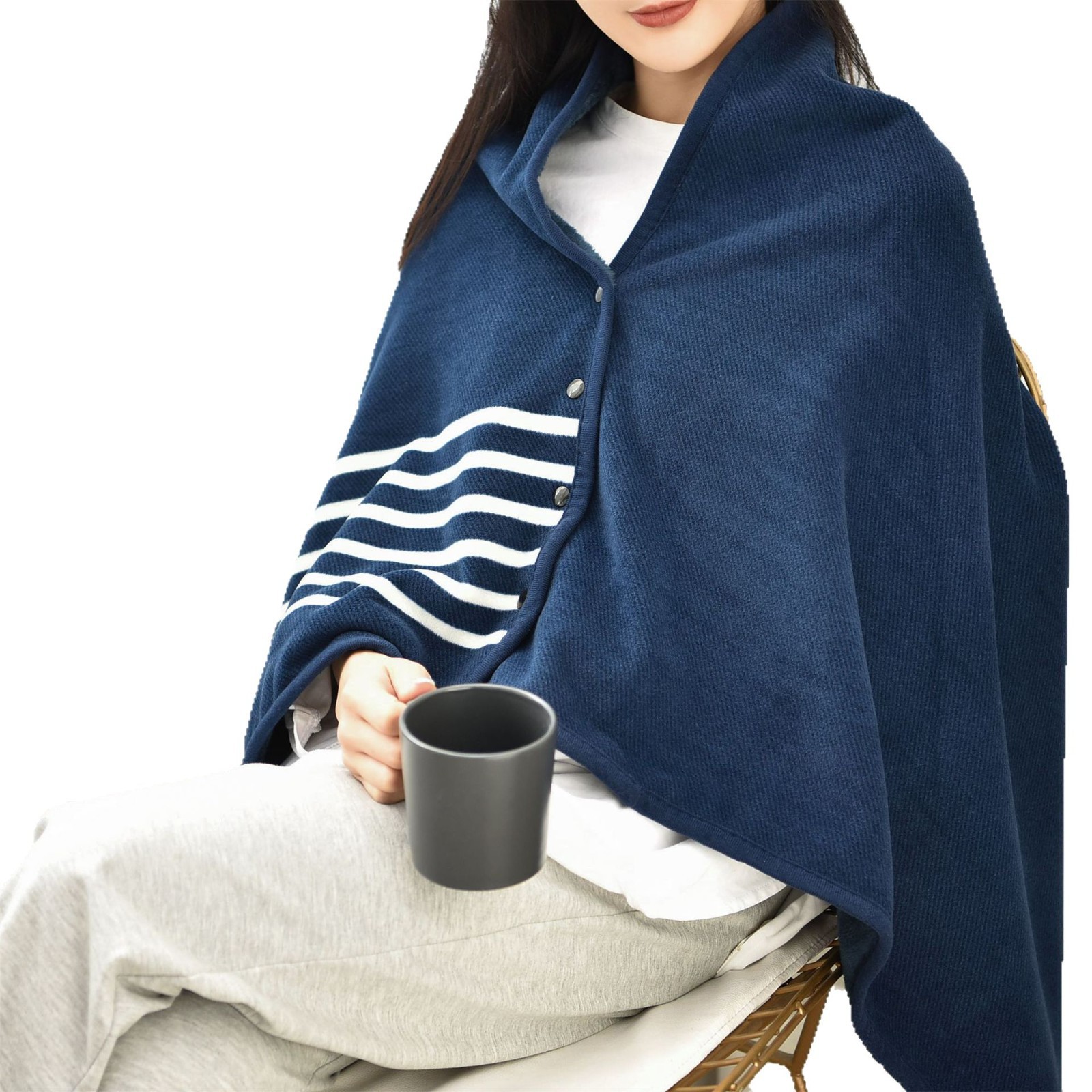 class a baby-grade shawl blanket cross-border multi-functional blanket japanese-style double-layer thickened office blanket nap blanket