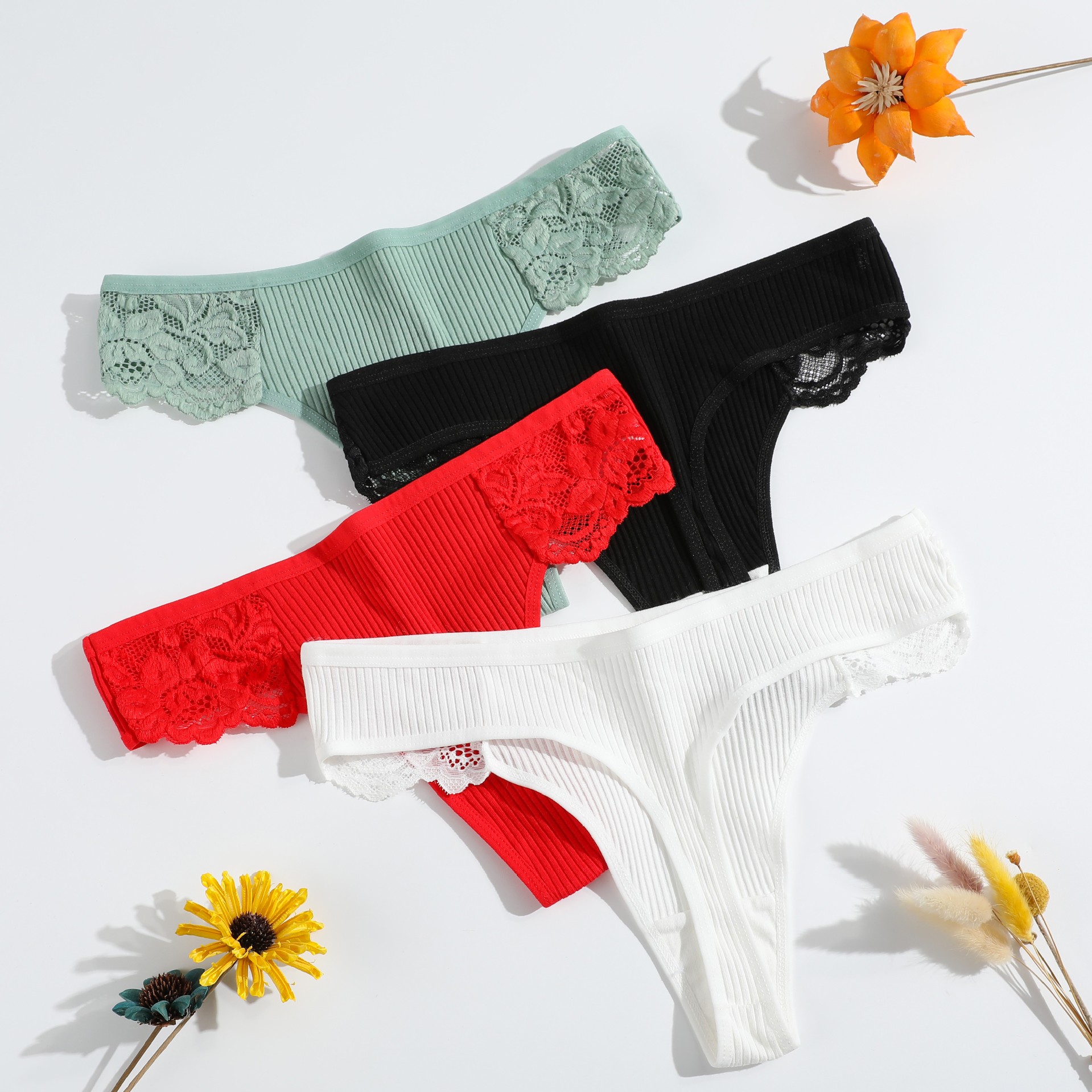 Новое Т-образное нижнее белье, кружевной стринг для девочек, женские низкие дышащие хлопковые Т-штаны, оптовая торговля на фабрике