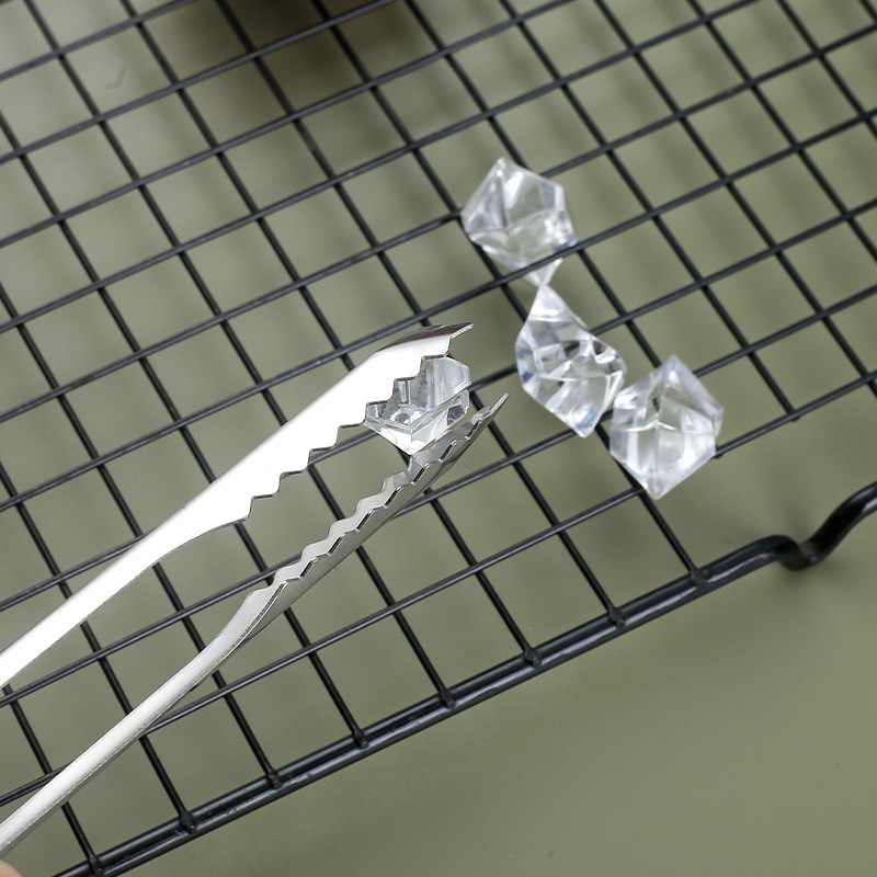 Stainless Steel Ice Cube Clips for Making Tea Around the Stove, Multifunctional Carbon Clips, Barbecue Clips, Recommended Food Clips, Ice Clips, Bar Supplies