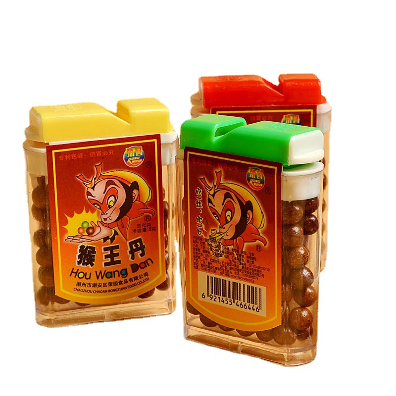 Rongyuan Monkey King Dan tangerine peel plum mouse shit fairy pill 8090 childhood memories children snack candy snack wholesale