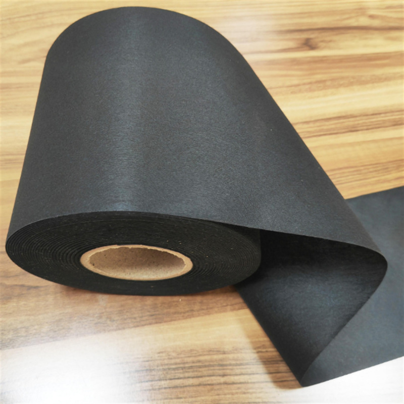 Factory Direct Sale of Black Spunlace Non-Woven Polyester Plain Weave Semi-Cross Spunlace Fabric with Soft and Hard Textures, Cotton-Like Feel