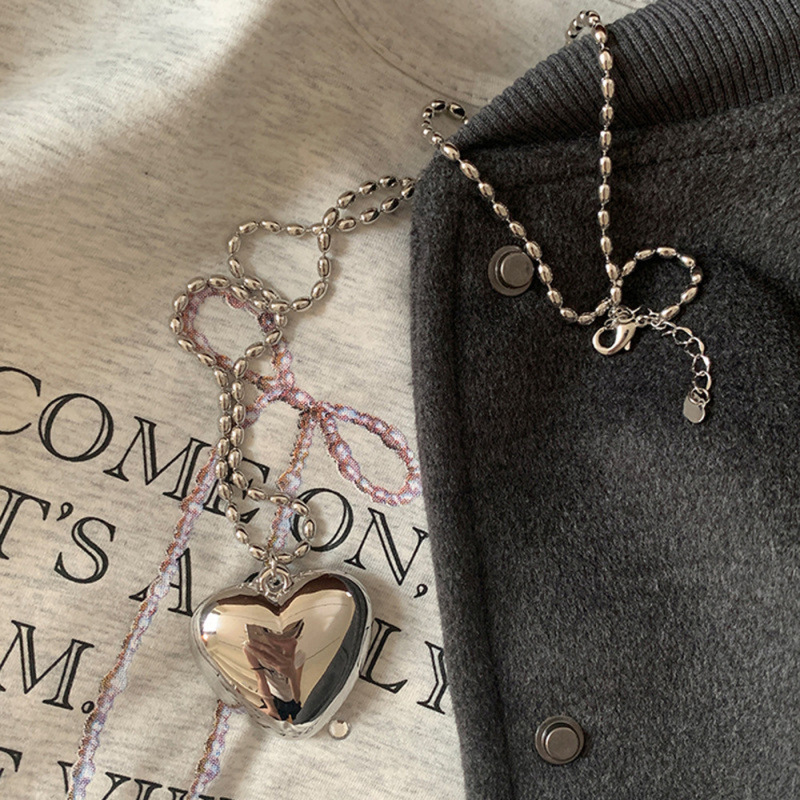 Металлическое ожерелье с сердечком для женщин, модное высококачественное ожерелье, персонализированный подвеска, ожерелье с сердечками