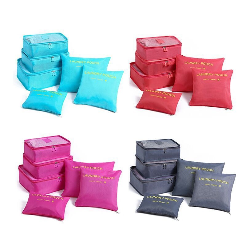 Korean style new travel storage bag six-piece wholesale large capacity luggage clothing storage bag waterproof organizing bag
