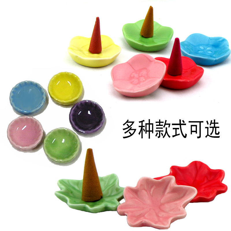 Wholesale Xt-1 Ceramic Small Incense Holder Incense Burner Tower Incense Small Tray Backflow Incense Seat Line Incense Insert Elegant Zen Style