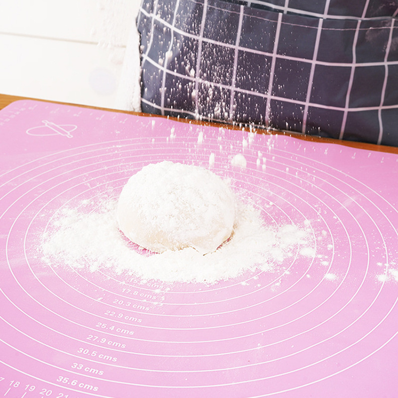 Household easy storage silicone kneading mat thickened dough rolling mat food grade non-stick dough cutting board large baking mat