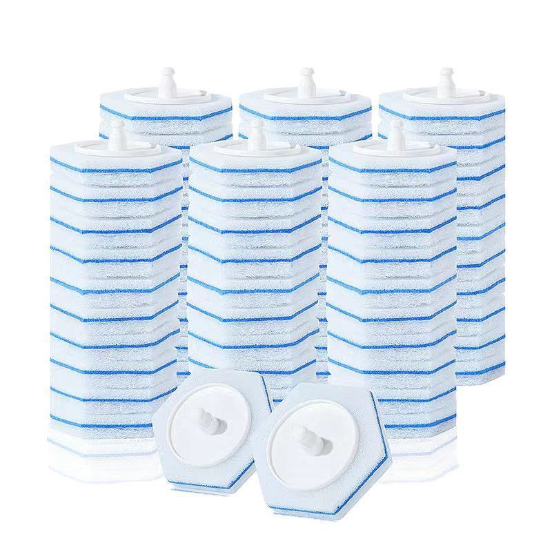 Disposable Toilet Brush Gao Head Toilet Bathroom Toilet Sponge Head Replacement Brush Toilet Brush Comes with Clear