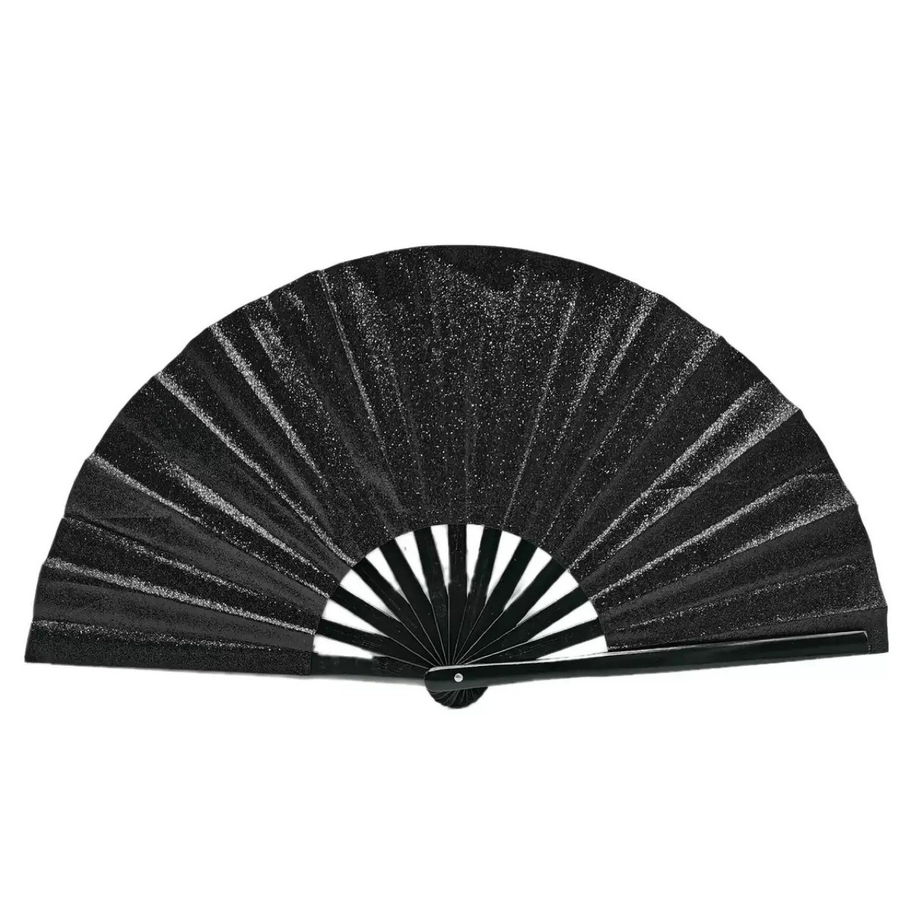 Fan Plastic Glitter Powder Solid Color Kung Fu Fan Martial Arts Fan Dance Fan Folding Classical Performance Fan Amazon Explosions