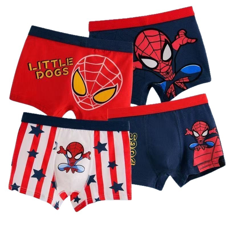 Southeast Asia Cross-Border Cartoon Pattern Boys' Underwear Children's Little Boy Boxer Briefs Big Kids Comfortable Non-Binding