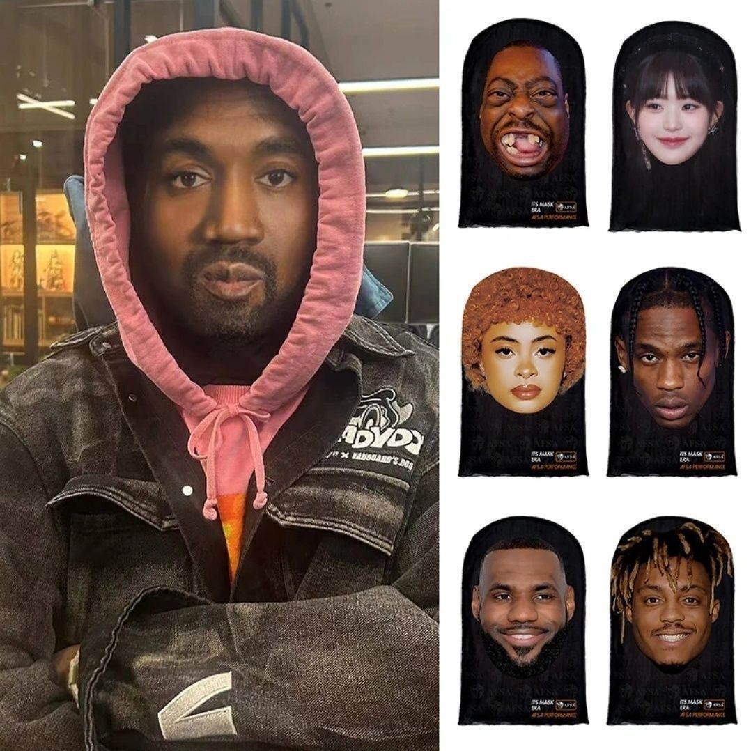 Celebrity Mesh Full-Cover Visible Men's and Women's Masks Full-Face 3D Printed Tiktok Popular Funny Headgear Customized