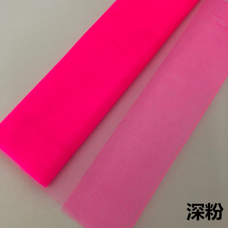 Cross-border in stock wedding decoration snow yarn 48cm * 5m flower packaging yarn curtain OPP paperless tube packaging crystal yarn