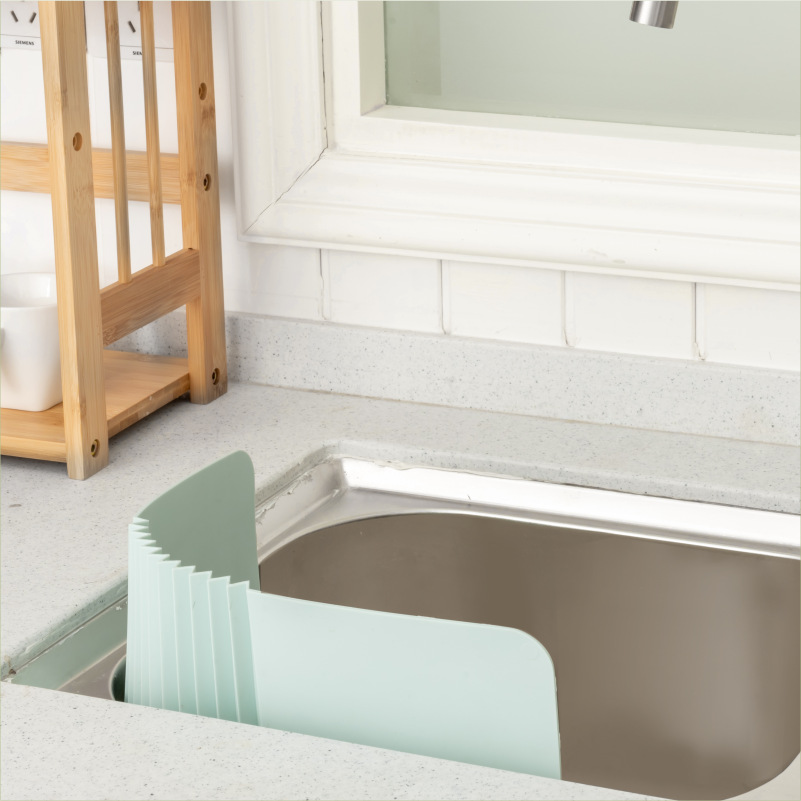Lohas Kitchen Sink Splash Guard Foldable Anti-Splash Board Adjustable Dishwashing Sink Water Barrier