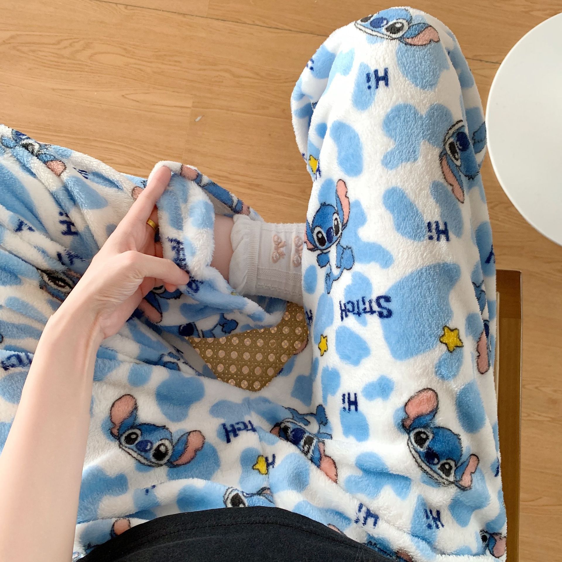 New Blue Dizi Flannel Pajamas for Women in Autumn and Winter Thickeneded Velvet Warm Pajamas Home Clothes Winter Pants