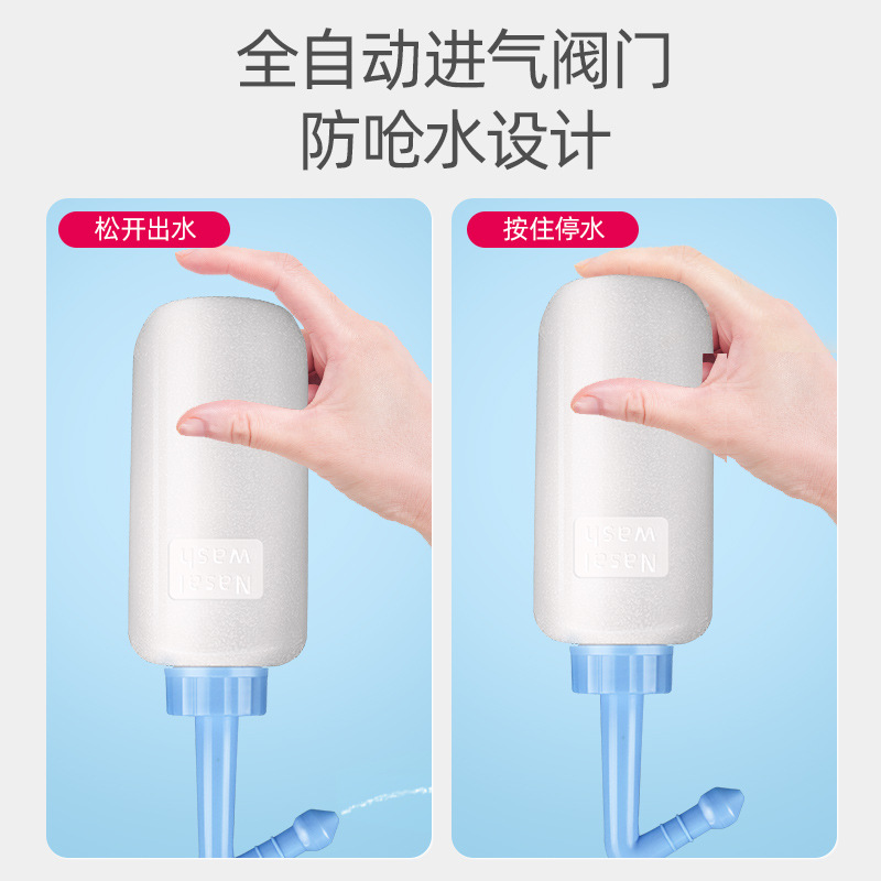 Weide Nasal Irrigator Nasal Salt Household Manual Nasal Irrigator Kidsren and Adults Nasal Irrigator Nose Wash Salt Water