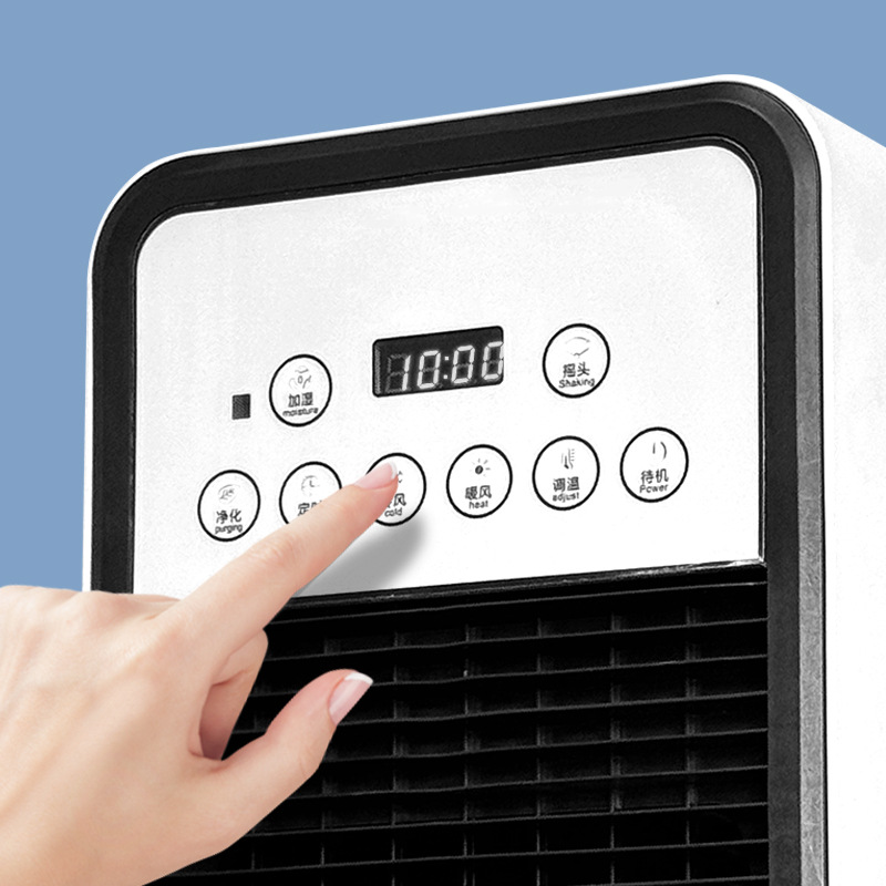 Air Conditioning Fan Cooling and Heating Dual-purpose Household Cooling Fan Cooling Fan Vertical Light Tone Water-cooled Cooling Electric Fan Mini AC