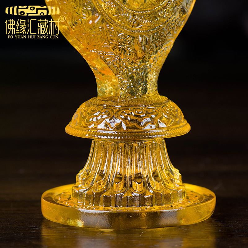 Buddha Yuan Hui Buddha Front Ornaments Ancient Coloured Glaze Sacrifice Seven Government Treasures Home Furnishings Golden Wheel Home Furnishings
