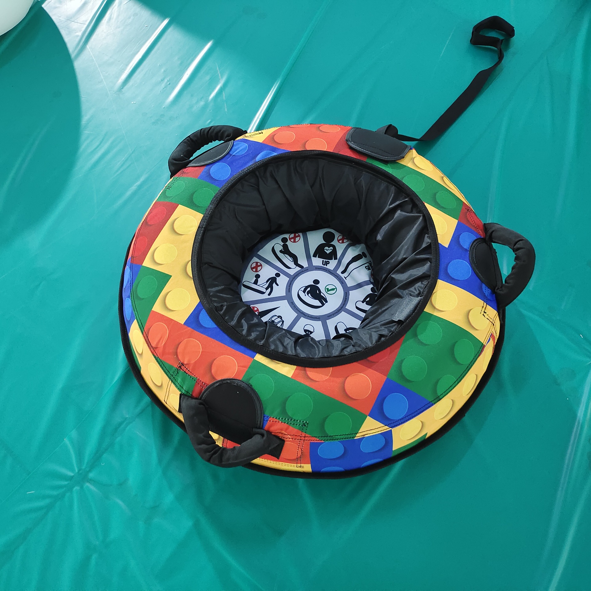 Cross-border Direct Supply Inflatable Dryland Skiing Circle Rainbow Slide Drag Dryland Slide Circle in stock Thickened Inflatable Ski Circle