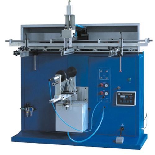 Taizhou plane curved surface round surface water cup glass cup milk tea cup screen printing machine trash can roller printing machine Yulong