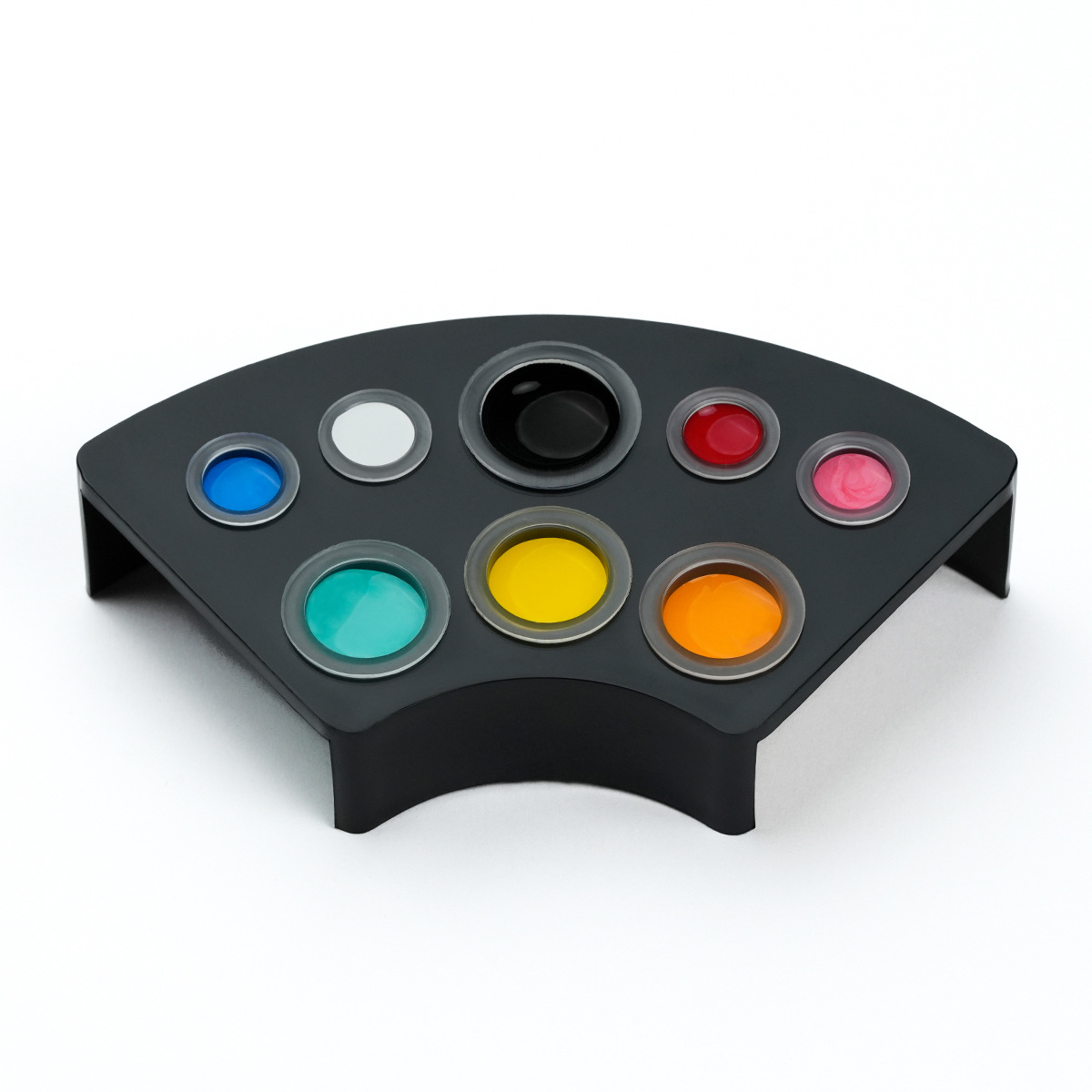 Dragon artist tattoo equipment manufacturers wholesale fan-shaped plastic toner cup holder tattoo multicolor Toner Cup placement rack