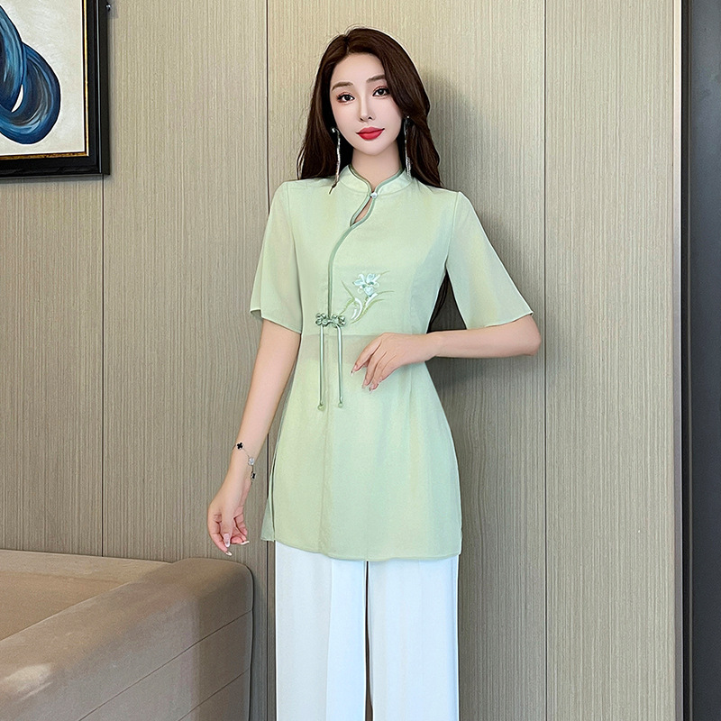 Beauty Salon Work Clothes for Women 2025 Summer New Elegant Classy Massage Health Foot Bath Foot Massage Technician Clothes 1023