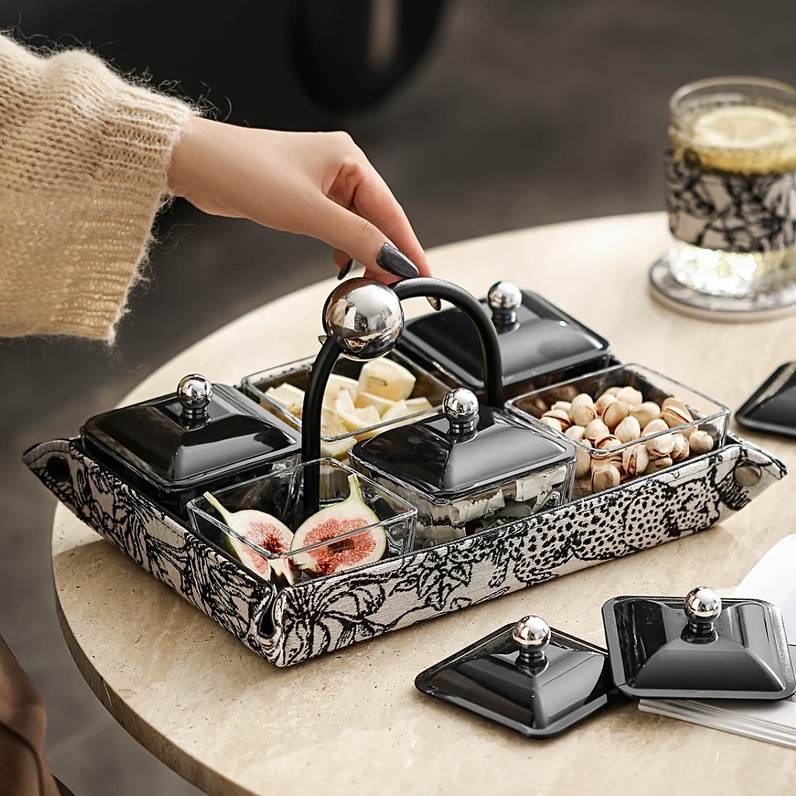 Поднос для фруктов ManFen, высококачественный поднос для закусок