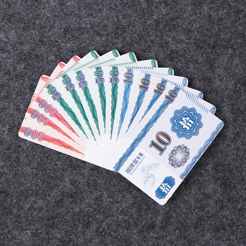 Mahjong Chips Card Chess Room Special Plastic Card Wear-resistant Waterproof Chip Coin Double-sided Entertainment Mahjong Chips Card