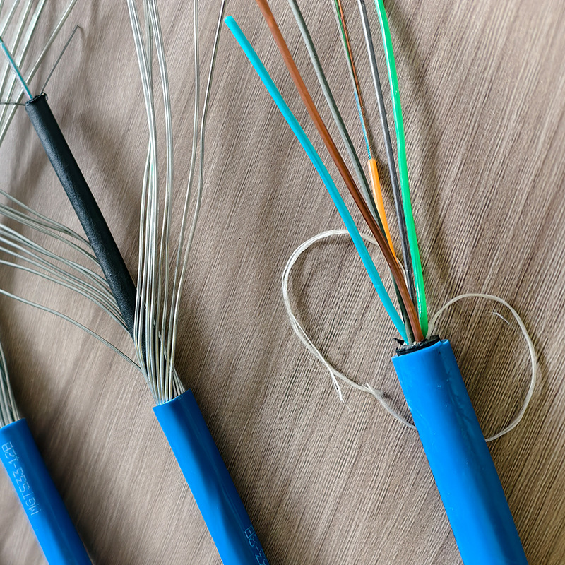 Mgt5V Armored Flame Retardant Optical Cable for Coal Mines 2-Core Temperature Measurement Optical Fiber Temperature Sensing Optical Cable Mgxt5V Coal Safety Certification