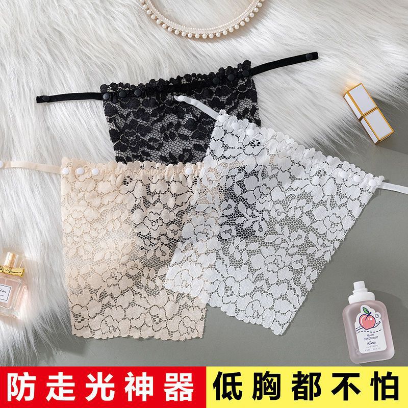 One-piece anti-light tube bra artifact lace women's seamless exquisite short sexy strapless invisible bra