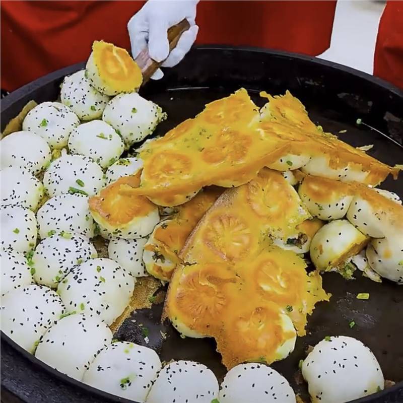 Commercial Frying Pan for Steamed Buns, Gas Frying Pan for Dumplings, Electric Frying Pan for Steamed Buns, Electric Pancake Maker