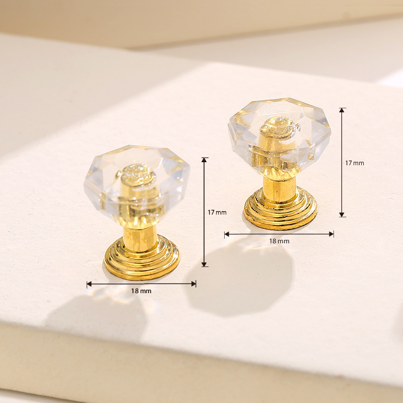 Manufacturer's Spot Transparent Acrylic Handle Furniture Wardrobe Cabinet Drawer Single Hole Plastic Handle Hardware Accessories