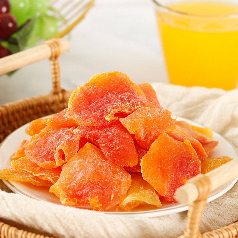 Новая сушеная папайя с красным сердцем 500 г, сладкие и вкусные закуски оптом