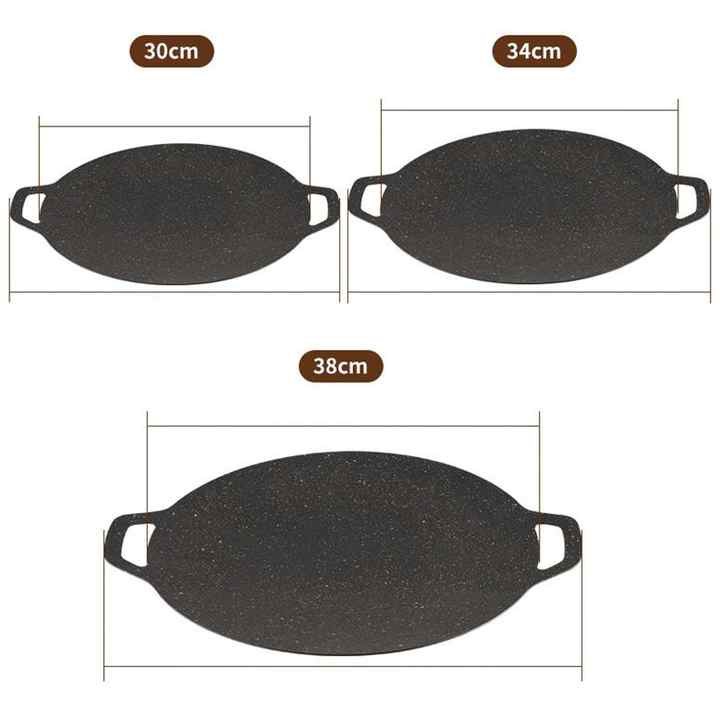 Factory Direct Supply Medical Stone Baking Pan Non-Stick Barbecue Plate Teppanyaki Household Flats-Bottomed Pancake Pan Outdoor Camping Barbecue