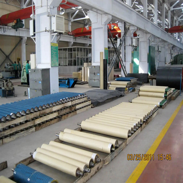 Polyurethane Industrial Wear-Resistant Rubber-Coated Roller, Metallurgical Silicone Rubber Roller, Galvanized Wire Clamp Delivery Roller