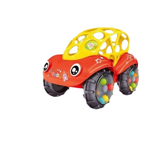 Doudou Fun Soft Rubber Toy Car Inertial Sliding with Colorful Balls Anti-Fall Children's Toy Car